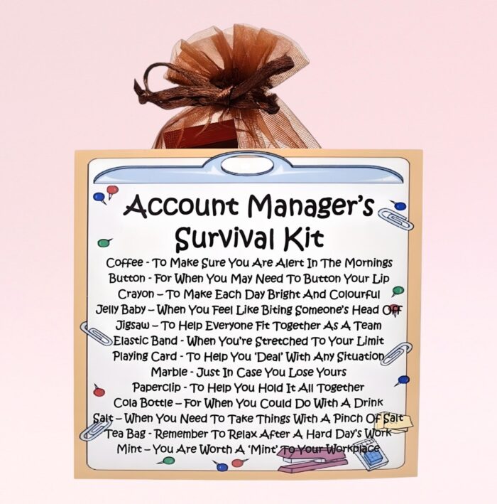 Fun Gift for an Account Manager ~ Account Manager Survival Kit