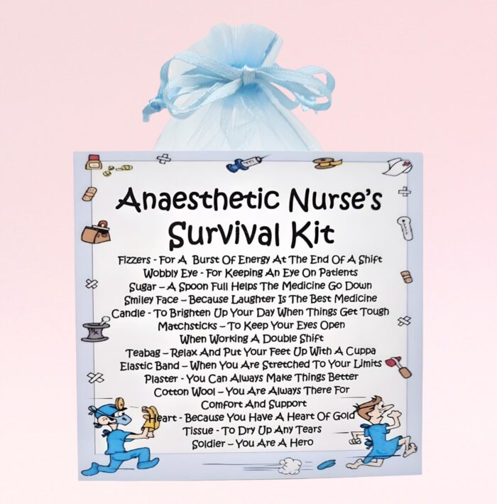 Fun Gift for an Anaesthetic Nurse ~ Anaesthetic Nurse Survival Kit