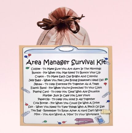 Fun Novelty Gift for an Area Manager ~ Area Manager Survival Kit