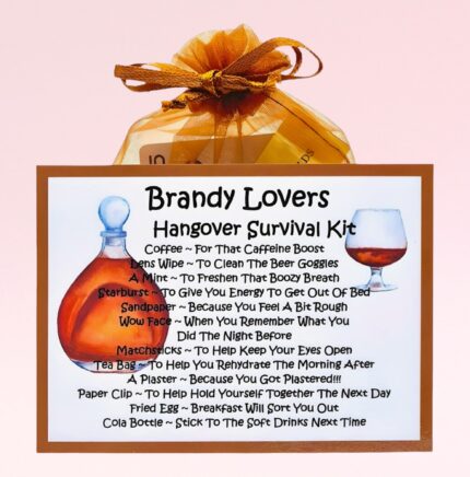 Funny Hangover Survival Kit ~ Brandy Lovers Hangover Survival Kit