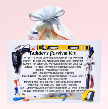 Fun Novelty Gift for a Builder ~ Builder's Survival Kit