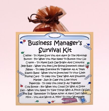 Novelty Gift for a Business Manager ~ Business Manager's Survival Kit