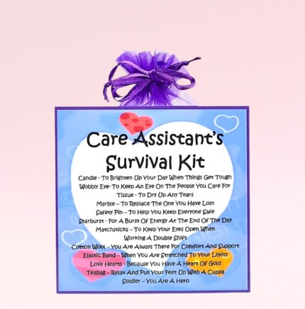 Fun Novelty Gift for a Care Assistant ~ Care Assistant's Survival Kit