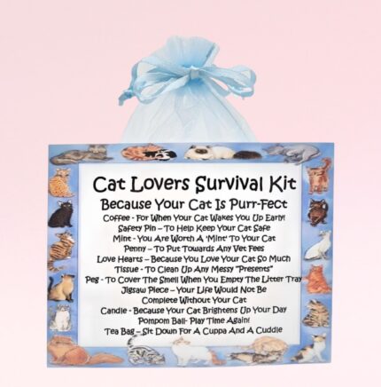 Fun Novelty Gift for a Cat Lover ~ Cat Lover's Survival Kit
