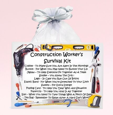 Fun Novelty Gift for a Construction Worker ~ Construction Worker's Survival Kit