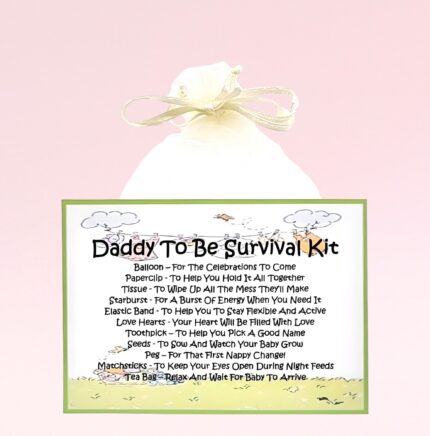 Fun Novelty Gift for a Daddy To Be ~ Daddy To Be Survival Kit