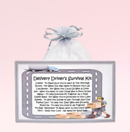 Fun Novelty Gift for a Delivery Driver ~ Delivery Driver's Survival Kit