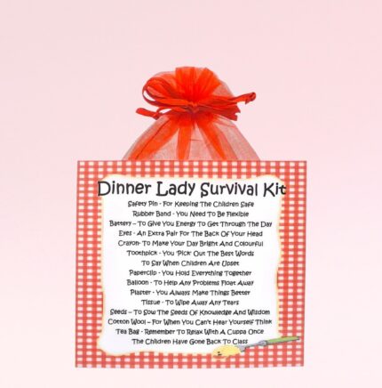 Fun Novelty Gift for a Dinner Lady ~ Dinner Lady Survival Kit
