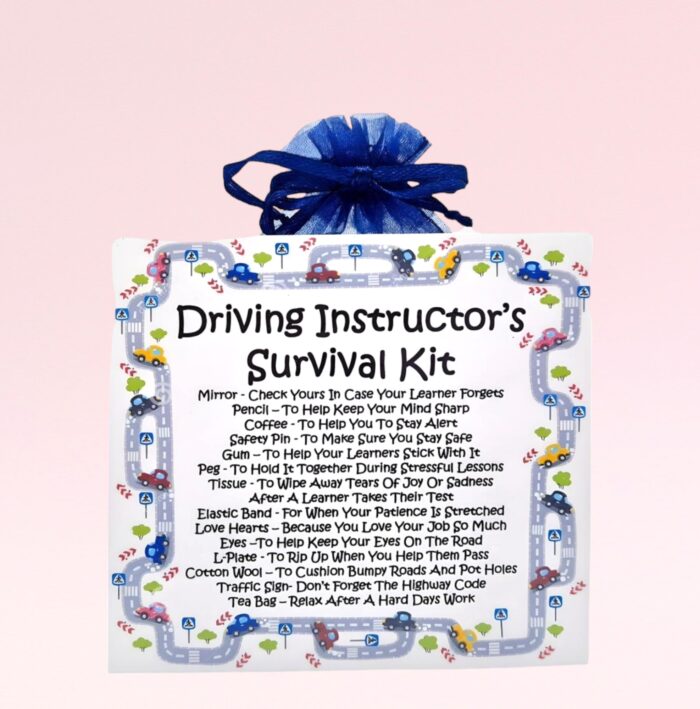 Novelty Gift for a Driving Instructor ~ Driving Instructor's Survival Kit