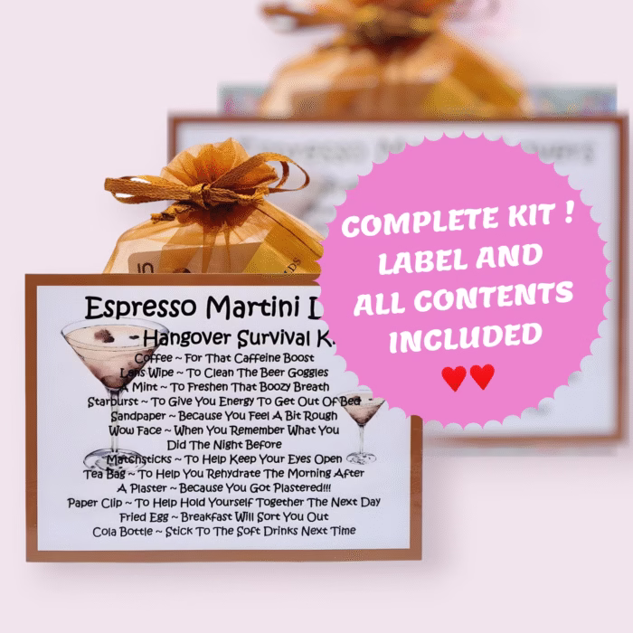Espresso Martini Lovers Hangover Survival Kit ~ Fun Novelty Gift - Image 2