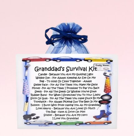 Sentimental Novelty Gift for Grandad ~ Grandad's Survival Kit