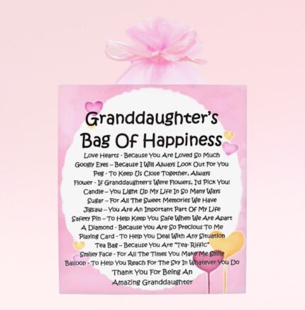 Sentimental Gift for a Granddaughter ~ Granddaughter's Bag of Happiness