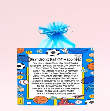 Fun Novelty Gift for a Grandson ~ Grandson's Bag of Happiness