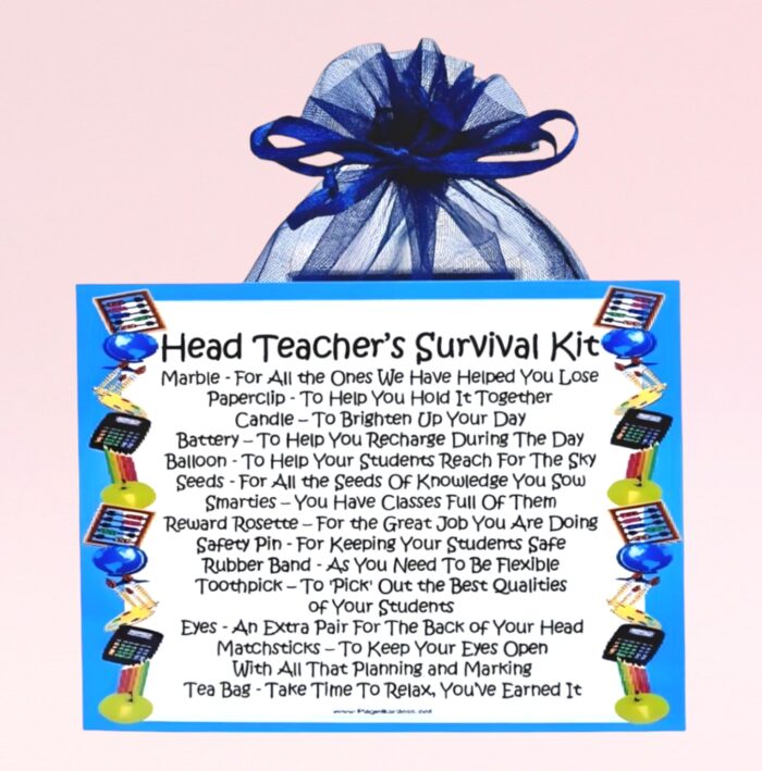 Fun Novelty Gift for a Head Teacher ~ Head Teacher's Survival Kit