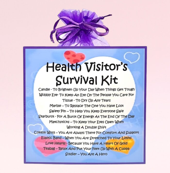 Fun Novelty Gift for a Health Visitor ~ Health Visitor's Survival Kit