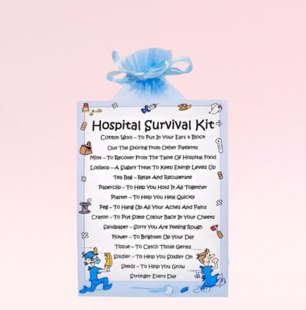 Fun Novelty Get Well Soon Gift ~ Hospital Survival Kit