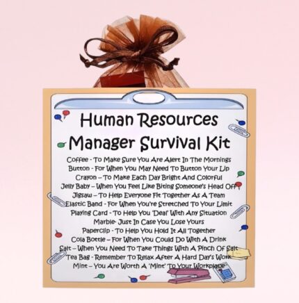 Fun Gift for a Human Resources Manager ~ Human Resources Manager Survival Kit