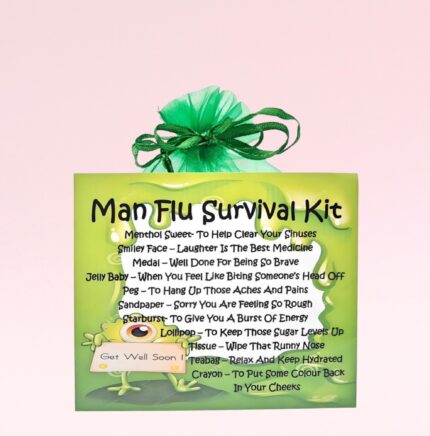 Fun Novelty Get Well Soon Gift ~ Man Flu Survival Kit