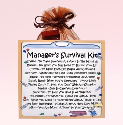 Fun Novelty Gift for a Manager ~ Manager's Survival Kit