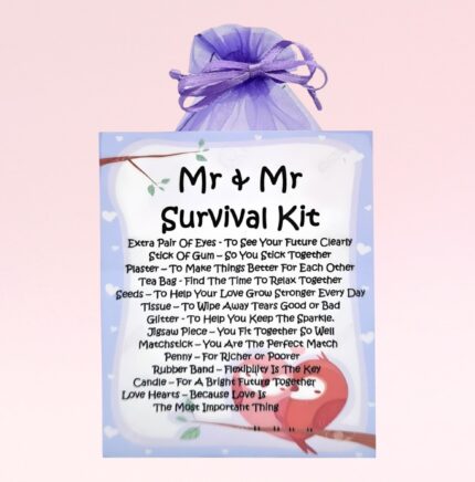 Fun Novelty Wedding Gift ~ Mr & Mr Survival Kit (same sex male)
