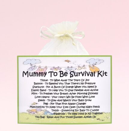 Fun Novelty Gift for a Mummy To Be ~ Mummy To Be Survival Kit