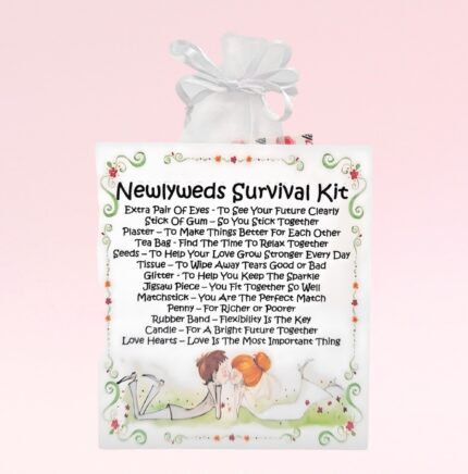 Sentimental Novelty Wedding Gift ~ Newlyweds Survival Kit (Cute)