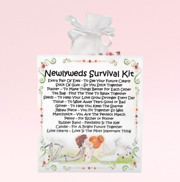 Sentimental Novelty Wedding Gift ~ Newlyweds Survival Kit (Cute)