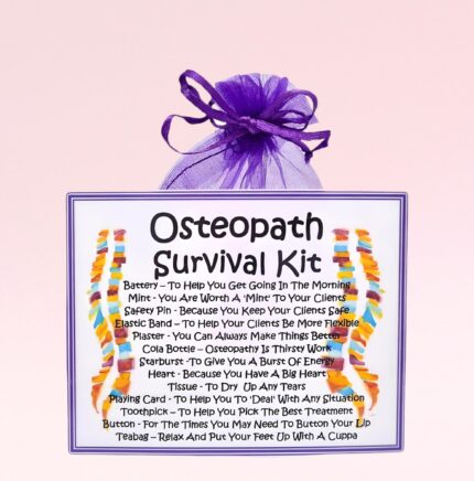 Fun Novelty Gift for an Osteopath ~ Osteopath's Survival Kit
