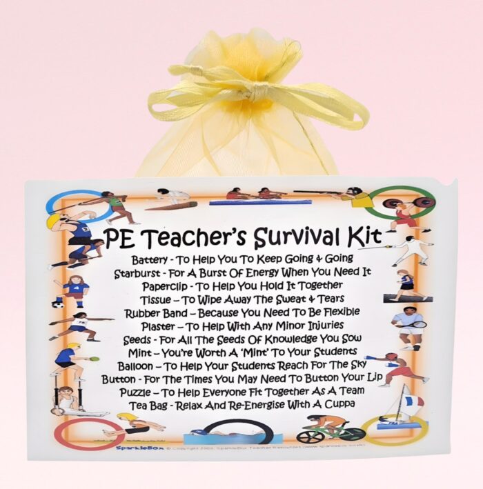 Fun Gift for a PE Teacher ~ PE Teacher's Survival Kit
