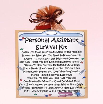 Personal Assistant Survival Kit ~ Fun Novelty Gift for a Personal Assistant