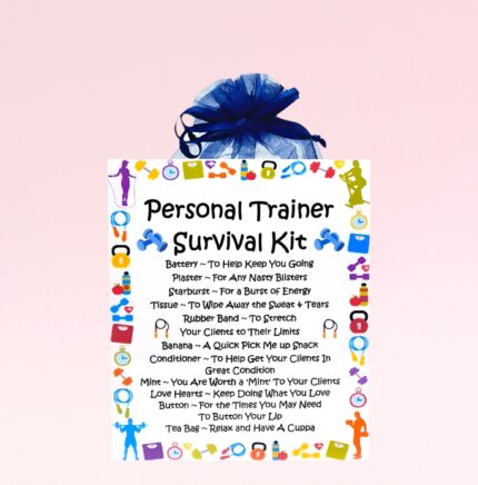 Fun Novelty Gift for a Personal Trainer ~ Personal Trainer Survival Kit