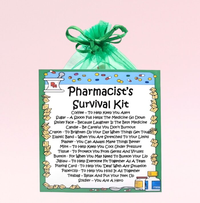 Fun Novelty Gift for a Pharmacist ~ Pharmacist's Survival Kit