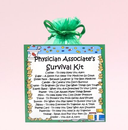 Fun Novelty Gift for a Physician Associate ~ Physician Associate's Survival Kit