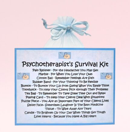 Fun Novelty Gift for a Psychotherapist ~ Psychotherapist's Survival Kit