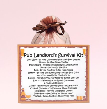 Fun Novelty Gift for a Pub Landlord ~ Pub Landlord's Survival Kit