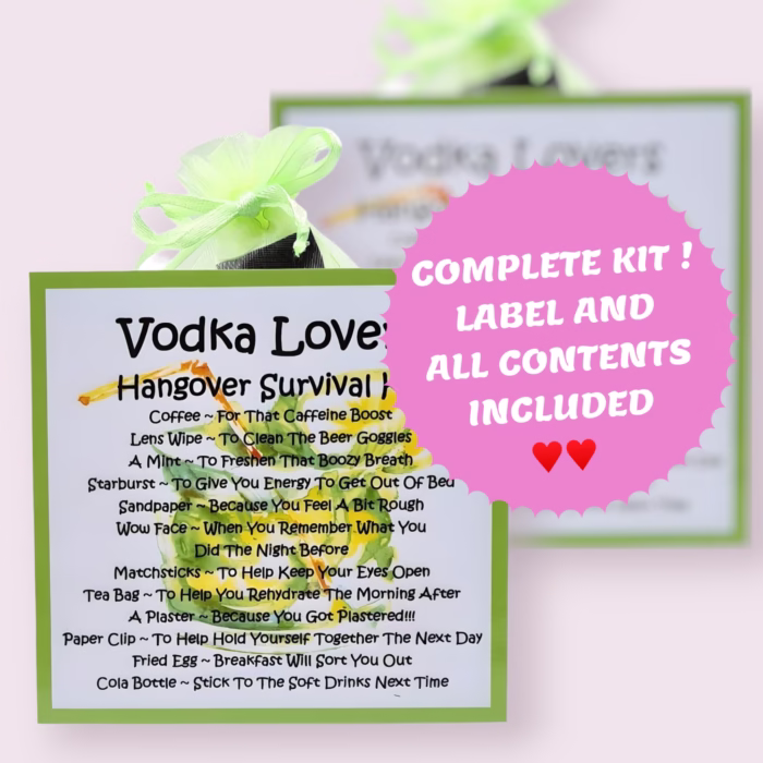 Vodka Lovers Hangover Survival Kit ~ Fun Novelty Gift for a Vodka Lover - Image 2