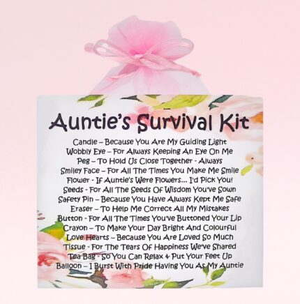Sentimental Gift for an Auntie ~ Auntie's Survival Kit