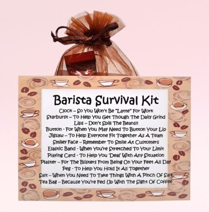 Fun Novelty Gift for a Barista ~ Barista Survival Kit