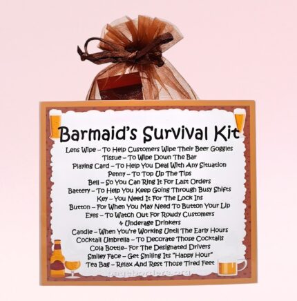 Fun Novelty Gift for a Barmaid ~ Barmaid's Survival Kit