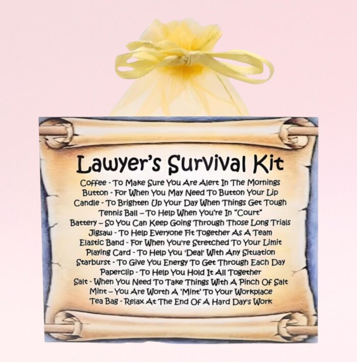 Fun Novelty Gift for a Lawyer ~ Lawyer's Survival Kit