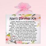 Nan's Survival Kit ~ Sentimental Gift for a Nan