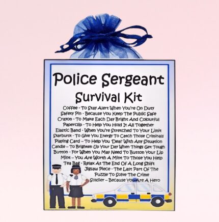 Fun Novelty Gift for a Police Sergeant ~ Police Sergeant Survival Kit