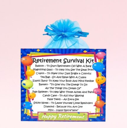 Fun Novelty Retirement Gift ~ Retirement Survival Kit