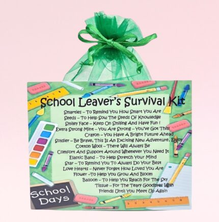 Fun Novelty Gift for a School Leaver ~ School Leaver's Survival Kit