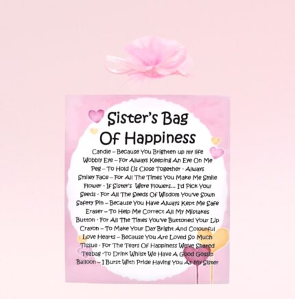 Fun Novelty Gift for a Sister ~ Sister's Bag of Happiness