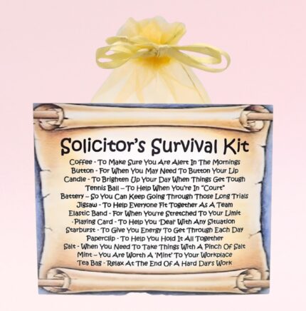 Fun Novelty Gift for a Solicitor ~ Solicitor's Survival Kit