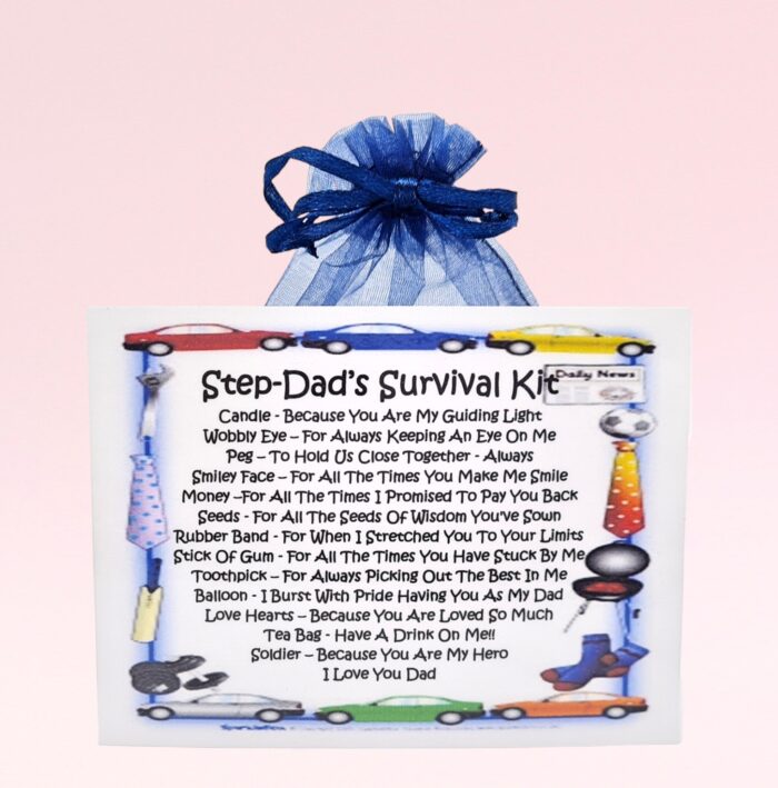 Sentimental Novelty Gift for a Step-Dad ~ Step-Dad's Survival Kit (New)