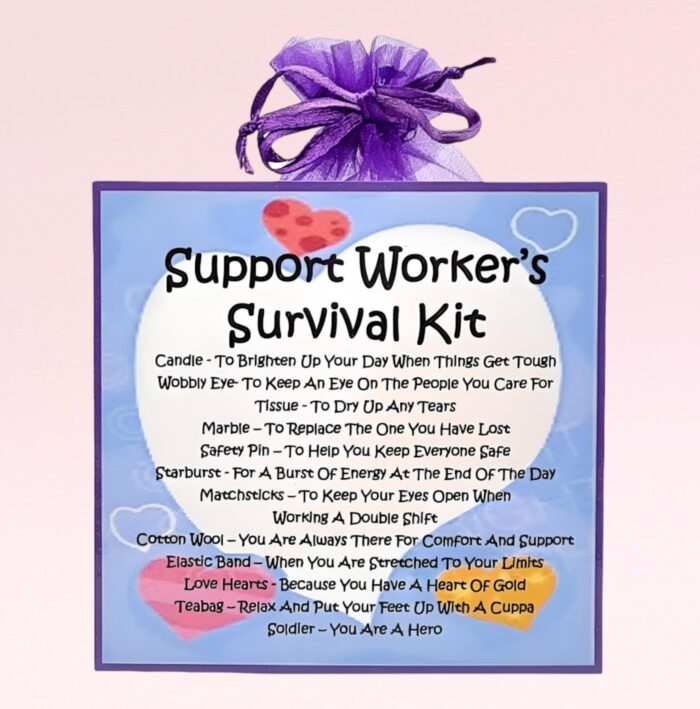 Fun Novelty Gift for a Support Worker ~ Support Worker's Survival Kit