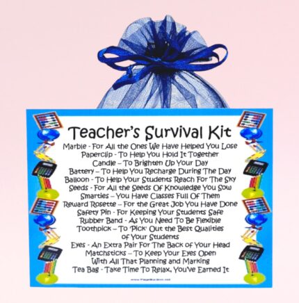 Fun Thank You Gift for a Teacher ~ Teacher's Survival Kit