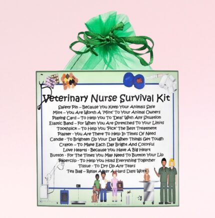 Fun Novelty Gift for a Veterinary Nurse ~ Veterinary Nurse Survival Kit